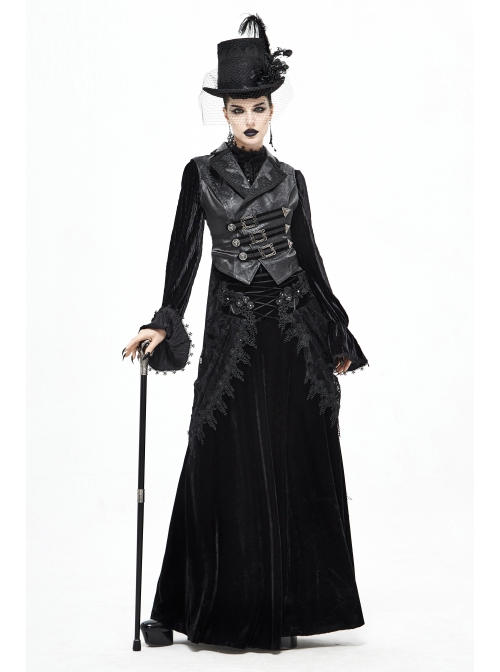 Black Dragon Claw Bead Alloy Stiletto Retro Scepter