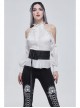 Black Three-Dimensional Jacquard Elliptical Hole Bandage Gothic Girdle
