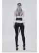 Black Three-Dimensional Jacquard Elliptical Hole Bandage Gothic Girdle