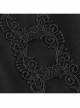 Black Gothic Lace Applique One Shoulder Metal Chain Fashion Women Bag