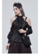Black Gothic Lace Applique One Shoulder Metal Chain Fashion Women Bag