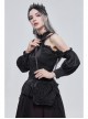 Black Gothic Lace Applique One Shoulder Metal Chain Fashion Women Bag