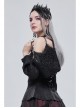 Black Gothic Lace Applique One Shoulder Metal Chain Fashion Women Bag