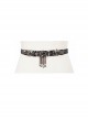 Gothic Colored Diamond Tassel Pendant Elastic Black Thin Belt