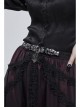 Gothic Colored Diamond Tassel Pendant Elastic Black Thin Belt