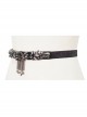 Gothic Colored Diamond Tassel Pendant Elastic Black Thin Belt