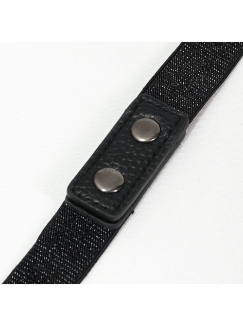 Gothic Colored Diamond Tassel Pendant Elastic Black Thin Belt