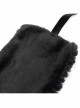 Black Particle Plush Removable Lace Front Tie Rope Gothic Scarf