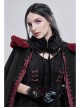 Black Particle Plush Removable Lace Front Tie Rope Gothic Scarf