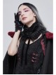 Black Particle Plush Removable Lace Front Tie Rope Gothic Scarf
