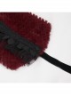 Wine Red Particle Plush Removable Lace Front Tie Rope Gothic Scarf