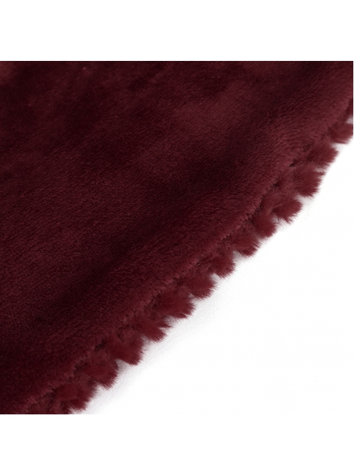 Wine Red Particle Plush Removable Lace Front Tie Rope Gothic Scarf