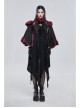 Wine Red Particle Plush Removable Lace Front Tie Rope Gothic Scarf