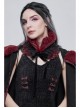 Wine Red Particle Plush Removable Lace Front Tie Rope Gothic Scarf