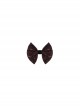 Wine Red Gothic Pattern Flocking Bow Bandage Tie