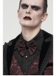 Wine Red Gothic Pattern Flocking Bow Bandage Tie