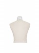 White Gothic Pattern Woven Scarf With Jewel Brooch