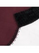 Wine Red Gothic Petal-Shaped Double-Faced Contrast Women Wool Hooded Shawl