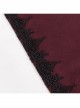 Wine Red Gothic Petal-Shaped Double-Faced Contrast Women Wool Hooded Shawl