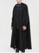 Corduroy Shoulder Strap Ties Open Fork Open Hands Men's Gothic Hooded Cape