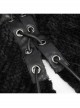 Corduroy Shoulder Strap Ties Open Fork Open Hands Men's Gothic Hooded Cape