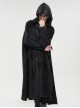 Corduroy Shoulder Strap Ties Open Fork Open Hands Men's Gothic Hooded Cape