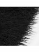Black Long Curly Wool Plush Front Cross Punk Men Hooded Cloak