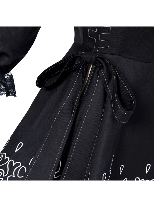 NieR Automata YoRHa No. 2 Type B Halloween Cosplay Costume Black Dress Full Set