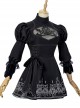 NieR Automata YoRHa No. 2 Type B Halloween Cosplay Costume Black Dress Full Set