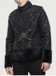 Five-Pointed Star Decoration Retro Punk Suede Male Short Plush coat
