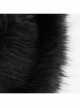Black Gothic Vintage Button Decoration Removable Fur Collar Male Coat