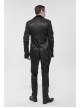 Black Bright Pattern Printed Decoration Gothic Male Tailcoat