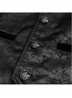 Black Bright Pattern Printed Decoration Gothic Male Tailcoat