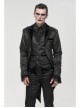 Black Bright Pattern Printed Decoration Gothic Male Tailcoat