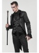 Black Bright Pattern Printed Decoration Gothic Male Tailcoat