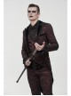 Bright Pattern Printed Decoration Gothic Wine Red Male Tailcoat