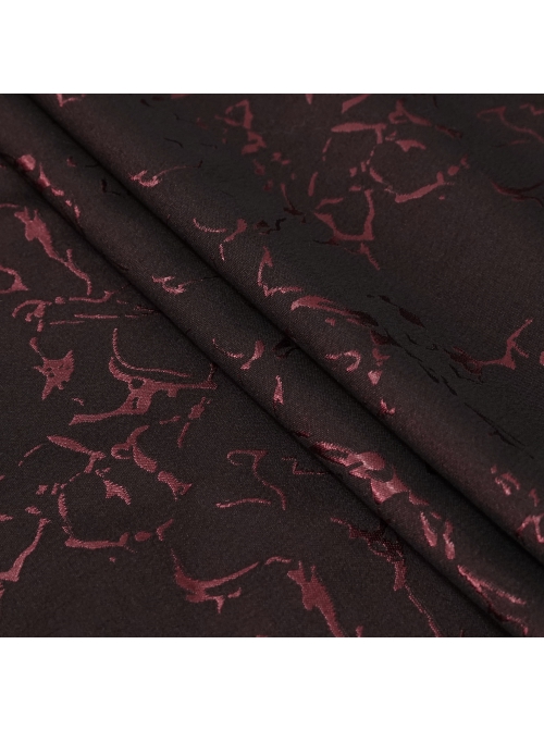 Bright Pattern Printed Decoration Gothic Wine Red Male Tailcoat