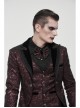 Bright Pattern Printed Decoration Gothic Wine Red Male Tailcoat