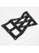 Metal Buttonhole Decoration Cross Straps Punk Fine-Stranded Cortex Black Gloves