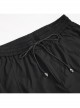 Fine Twill Two-Wear Metal Buckle Chain Decoration Black Punk Male Pants