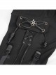 Fine Twill Two-Wear Metal Buckle Chain Decoration Black Punk Male Pants