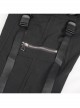Fine Twill Two-Wear Metal Buckle Chain Decoration Black Punk Male Pants