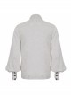 Gothic Metal Pattern Buckle Long Sleeve Pleated Lace Lantern Shape Printing Pattern Male Shirt