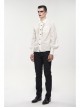 Gothic Metal Pattern Buckle Long Sleeve Pleated Lace Lantern Shape Printing Pattern Male Shirt