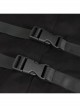 Black Punk Nylon Strap Metal Buckle Decoration Long Sleeve Elasticity Thick Shirt