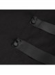 Black Punk Nylon Strap Metal Buckle Decoration Long Sleeve Elasticity Thick Shirt