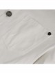 White Punk Nylon Strap Metal Buckle Decoration Long Sleeve Elasticity Thick Shirt