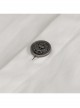 White Punk Nylon Strap Metal Buckle Decoration Long Sleeve Elasticity Thick Shirt