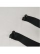 White Punk Nylon Strap Metal Buckle Decoration Long Sleeve Elasticity Thick Shirt