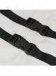 White Punk Nylon Strap Metal Buckle Decoration Long Sleeve Elasticity Thick Shirt
